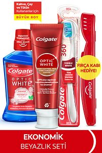 Optic White Kahve, Çay Kullananlar Diş Macunu 125ml, Orta Diş Fırçası, Ağız Bakım Suyu 250ml ürün fotoğrafı