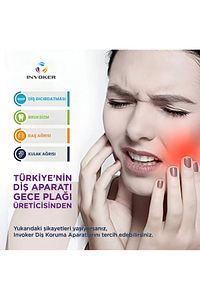 Diş Gıcırdatma Diş Çene Sıkma Önleyici Aparat Gece Plağı Silikon 2 Adet Termoform Bruksizm Dişlik ürün fotoğrafı