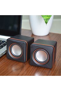 Mini 1+1 Taşınabilir Kablolu Hoparlör 3.5mm Aux USB Masaüstü Pc Mp3 Müzik Çalar Ses Sistemi ürün fotoğrafı