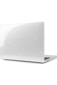 Apple Macbook Air 13.6 Inç 2022 2024 M2 M3 M4 Çip A2681 A3113 A3240 Kilif Parlak Simli Şeffaf Kapak ürün fotoğrafı