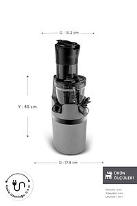 Slow Juicer Yavaş Sıkım Katı Meyve Sıkacağı ürün fotoğrafı