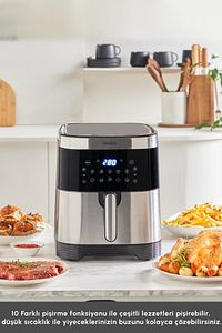 Gourmet 9l Smart Color Screen Geniş Hazne Inox Airfryer ürün fotoğrafı