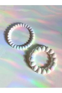 Bubble 2'li Dekoratif Beton Tabak Takı Tabağı Bardak Altlığı ürün fotoğrafı