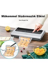 Küchen Pratic Vs7210 Silver Ev Tipi Elektrikli Vakum Makinesi 10 Adet Vakum Poşeti ürün fotoğrafı