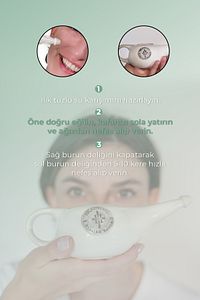 Neti Pot - Neti Burun Duşu - Seramik Burun Temizleme Demliği ürün fotoğrafı