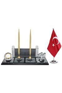 Lüks Kristal Masa İsimliği ve Masa Bayrağı ürün fotoğrafı