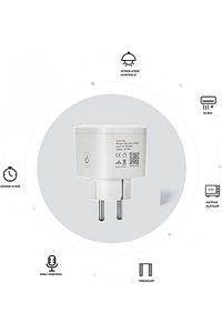 Akıllı Priz,16a 100-240v Akım Korumalı,wifi,mobil Uygulamalı,enerji Izleme,sesli Ve Uzaktan Kontrol ürün fotoğrafı