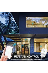 Akıllı Priz,16a 100-240v Akım Korumalı,wifi,mobil Uygulamalı,enerji Izleme,sesli Ve Uzaktan Kontrol ürün fotoğrafı
