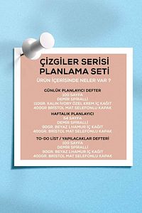 Planlama Seti | 3 Ayrı Özel Ürün | Günlük Planlayıcı Haftalık Planlayıcı To-do List ürün fotoğrafı
