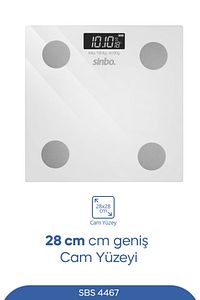 SBS-4467 Bluetooth Dijital Yağ Su Kas Vücut Kitle Endeksi Kilo Ölçer Tartı Baskül ürün fotoğrafı