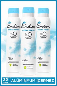 Ocean Fresh Kadın Deodorant 3x150ml ürün fotoğrafı