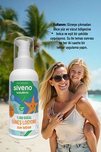 %100 Doğal Çocuk Güneş Losyonu- Leke Karşıtı Antioksidan Nemlendirici Bitkisel Vegan Uva Uvb 50spf ürün fotoğrafı