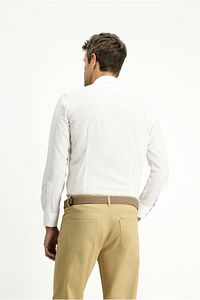 Uzun Kol Slim Fit Dar Kesim Non Iron Ütü Gerektirmeyen Pamuklu Gömlek ürün fotoğrafı