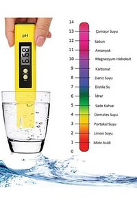 Ph Ölçer Dijital Akvaryum Sıvı Su Ölçme Ph Ölçer Alkali Ölçüm 0.01 Metre Hassasiyet ürün fotoğrafı