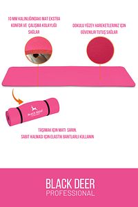 Ultra Light Pilates Yoga Kamp Matı Egzersiz Minderi Kaymaz Taban 180x55 cm 10 mm ürün fotoğrafı