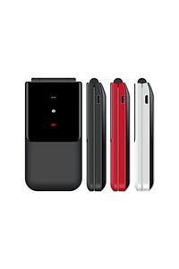 Aktif Kapaklı Kameralı Tuşlu Cep Telefonu Beyaz ürün fotoğrafı
