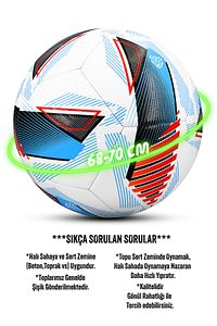 Orijinal Futbol Topu Wind Şişirme Pompalı Sert Zemin Halı Saha Futbol Topu Kırmızı Hibrit No:5. ürün fotoğrafı