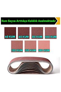 Tank Palet Zımpara (10 ADET) Sonsuz Bant 80 Kum Palet Tankın Zımparası Kağıdı 75 X 533 Mm ürün fotoğrafı