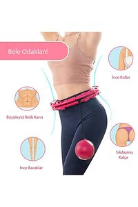 Hula Hoop Egzersiz Çemberi - Egzersiz Halkası - Ağırlıklı - Bel Bölgesi Ayarlanabilir - Hulahop ürün fotoğrafı