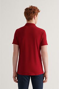 Erkek Bordo %100 Pamuk Serin Tutan Polo Yaka T-shirt E001004 ürün fotoğrafı