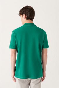 Erkek Yeşil %100 Pamuk Serin Tutan Polo Yaka T-shirt E001004 ürün fotoğrafı