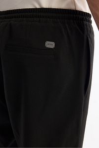 Erkek Siyah Yandan Cepli Beli Lastikli Bağcıklı Duble Paça Jogger Pantolon E003000 ürün fotoğrafı