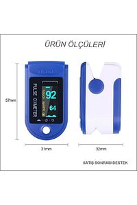 Oksimetre Ölçüm Cihazı - Nabız Ve Oksijen Satürasyon Parmaktan Nabız Ölçer Oksijen ürün fotoğrafı