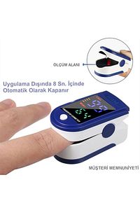 Oksimetre Ölçüm Cihazı - Nabız Ve Oksijen Satürasyon Parmaktan Nabız Ölçer Oksijen ürün fotoğrafı