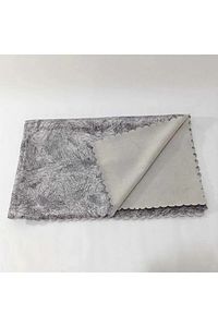 Koltuk Çekyat Örtüsü Açık Gri Damar Desenli Kaymaz Taban Süngerli Üst Kumaş Kadife ürün fotoğrafı