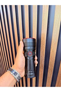 Pd-10200 Profesyonel Avcı El Feneri Zoomlu - 35w, 12800 Mah Pil 3500 Lümen Üst Düzey Aydınlatma ürün fotoğrafı