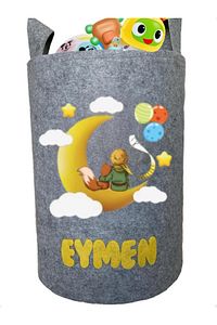 İsme Özel Bebek Çocuk Odası Oyuncak Çamaşır Sepeti ürün fotoğrafı
