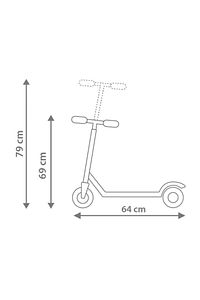 3 Tekerlekli Led Işıklı Scooter Mavi ürün fotoğrafı
