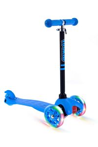 3 Tekerlekli Led Işıklı Scooter Mavi ürün fotoğrafı