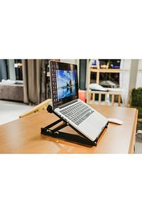 Çelik Laptop Standı Notebook Yükseltici Tüm Modellerle Uyumlu Altlık Ayarlanabilir Çelik ürün fotoğrafı
