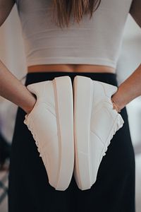 Kadın Sneaker Yüksek Taban Bağcıklı Spor Ayakkabı Azin beyaz ürün fotoğrafı