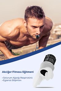 Nefes Egzersiz Aleti Siyah- Solunum Direnç Cihazı- Kondisyon Ve Akciğer Geliştirici ürün fotoğrafı