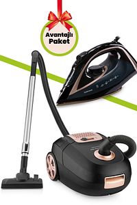 Avantajlı Ikili Set Paketi Toz Torbalı Elektrikli Süpürge Seramik Tabanlı Buharlı Ütü ürün fotoğrafı