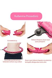 Hula Hoop Egzersiz Çemberi - Egzersiz Halkası - Ağırlıklı - Bel Bölgesi Ayarlanabilir - Hulahop ürün fotoğrafı