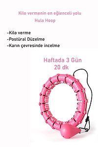 Hula Hoop Egzersiz Çemberi - Egzersiz Halkası - Ağırlıklı - Bel Bölgesi Ayarlanabilir - Hulahop ürün fotoğrafı