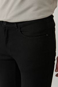 Erkek Siyah Eskitme Yıkamalı Esnek Jean Pantolon E003512 ürün fotoğrafı