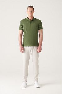 Erkek Haki %100 Pamuk Serin Tutan Polo Yaka T-shirt E001004 ürün fotoğrafı