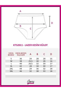 Kadın Yüksek Bel Dikişsiz Lazer Kesim Külot (BELİ LASTİKLİ) 3'lü Set ürün fotoğrafı