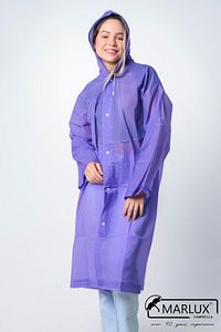 Kadın Erkek Yağmurluk Kapüşonlu Çıtçıtlı Eva Mor Yağmurluk M21mrc881r09 ürün fotoğrafı
