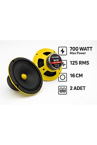 Sn-65 700 Watt 125 Rms 16 Cm Midrange Hoparlör 2 Adet Amfi Uyumludur Yerli Üretim ürün fotoğrafı