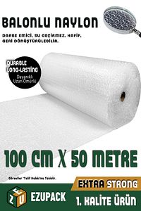 Balonlu Naylon 100cm X 50 Metre 1. Kalite Kalın Havalı Naylon Balonlu Naylon Pat Pat Pıt Pıt ürün fotoğrafı