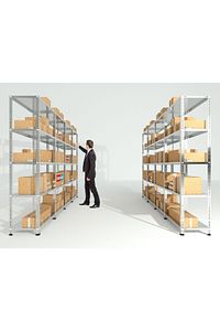 5 Katlı 3'lü Bitişik 31x225x200 Cm Galvaniz Çelik Raf - Depo, Arşiv, Kiler, Dosya, Market Rafı ürün fotoğrafı