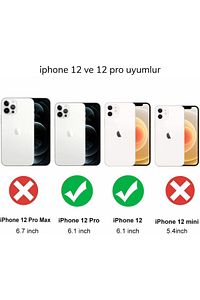 Apple Iphone 12 -12 Pro Kılıf Magsafe Wireless Şarj Destekli Şeffaf Kapak Magnetic Crystal Case ürün fotoğrafı