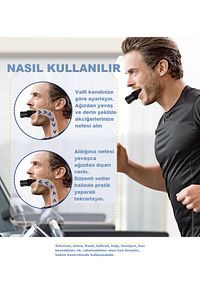 Profesyonel Healthpro Mat Siyah Seviye Ayarlanabilir Solunum Direnç Düzenleyici Egzersiz Aleti Siyah ürün fotoğrafı