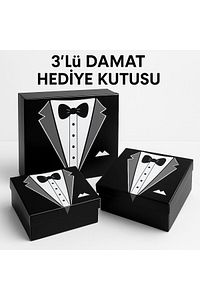 Damat Kolisi, Söz Nişan Damat Kutusu, Damat Bohçası 3 Boy ürün fotoğrafı