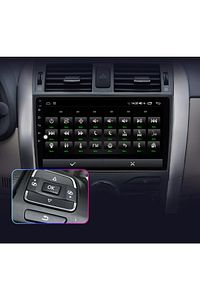 Toyota Corolla 2006-2013 Android 12 Multimedya Carplay 2/32gb 9 Inc Hd Ips Ekran Park Kamera Hediye ürün fotoğrafı